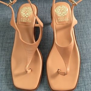 Vince Camuto Canthal Sandals Camel/Tan Nappa Soft Leather 6.5